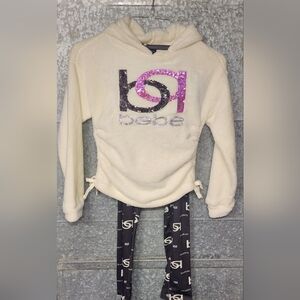 Bebe Sweater Sequin With Leggings Girls 7